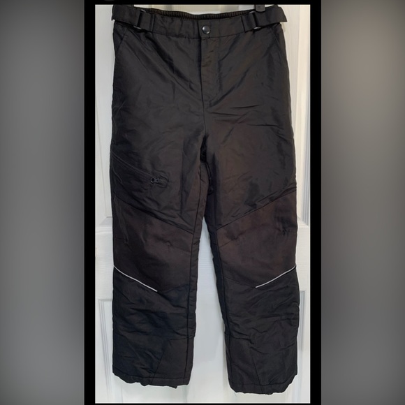 Swiss Tech Water Repellent Boys Snow Pants Black Large 10/12 Insulated Winter - Picture 1 of 10